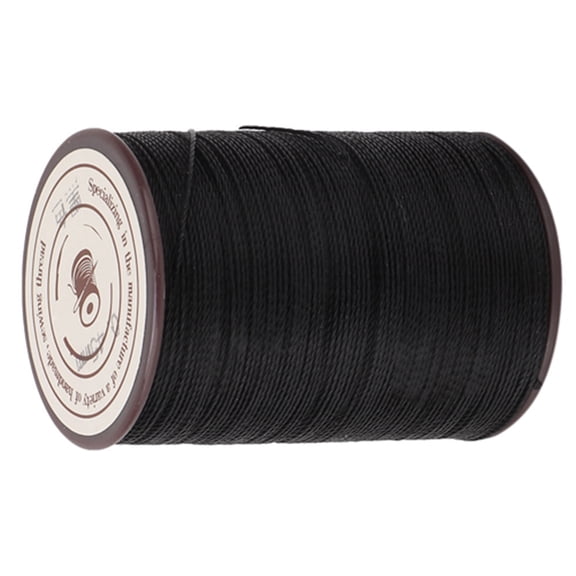NFTIGB 0.45mm Leather Sewing Wax Cord 160m/Roll (524.93 ft) Handwork Knitting Craft Wax Thread for Shoes Boots Handbags Luggage Repair, High Toughness Wear-Resistant Polyester, Black