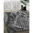 thumbnail image 2 of Ahgly Company Indoor Square Patterned Charcoal Black Novelty Area Rugs, 6' Square, 2 of 6