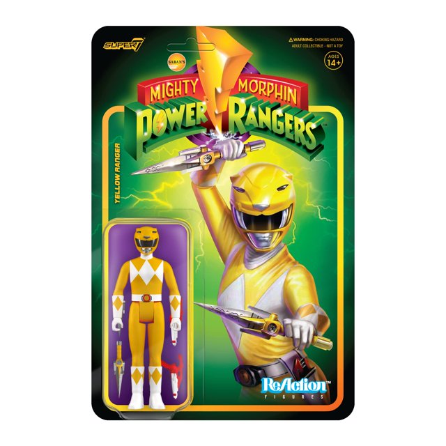 Figura de acción Super7 Mighty Morphin Power Rangers amarilla