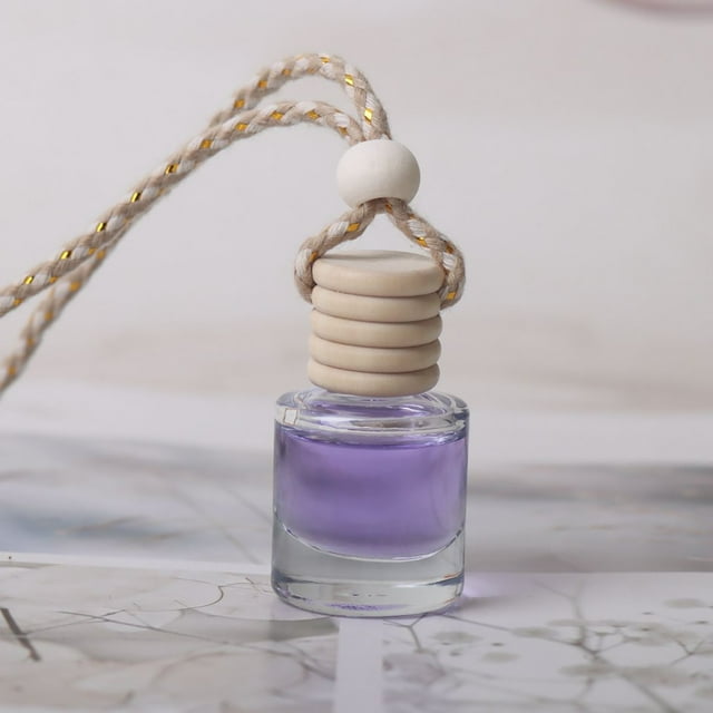 Dvkptbk Désodorisant Suspendu et Diffuseur d'Huile Automobile Diffuseur d'Aromathérapie Mini Bouteille en Verre Pendentif Désodorisant Diffuseur pour Parfum 10 ml