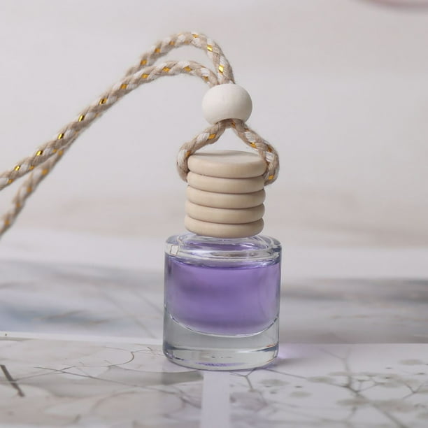 Ambientador colgante y difusor de aceite para automóvil, difusor de aromaterapia, mini botella de vidrio, difusor de fragancia colgante para 10 ml de fragancia