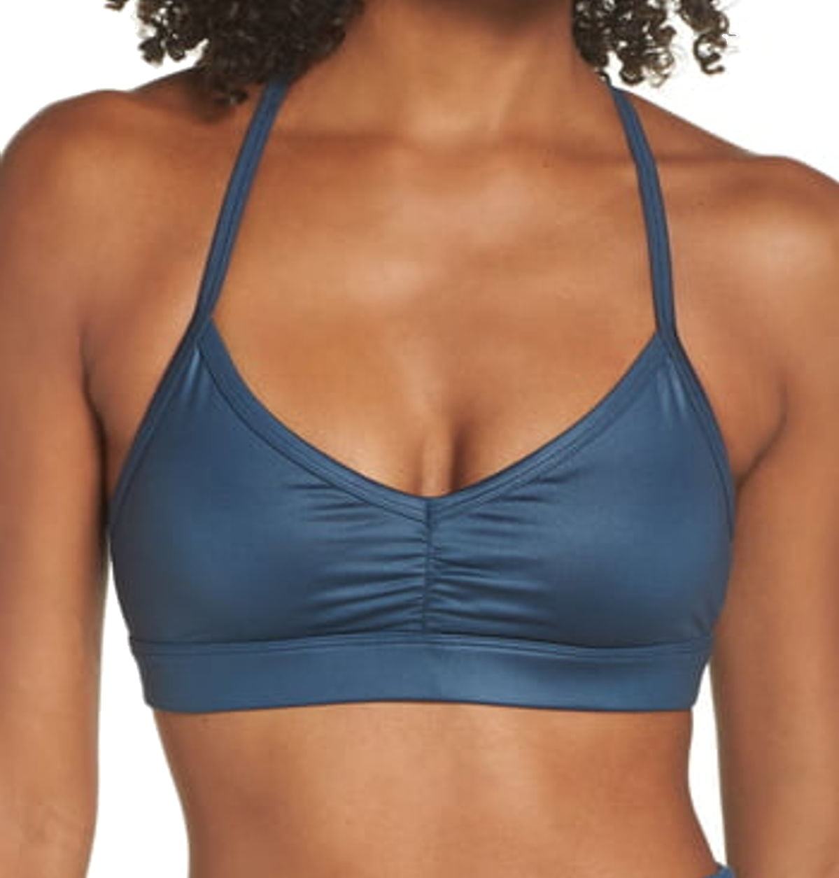 Alo Yoga Sports Bras Womens Sunny Strappy Sports Bra Teal Small