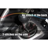Shift Knob Shifter Boot Cover Black With Black Stitches PVC - Foto 4