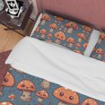 thumbnail image 2 of Juego de Cama Retro Champiñón Marrón, Funda Nórdica Rústica, Colcha Planta Vintage, 2 of 6