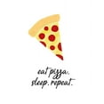 thumbnail image 2 of Edwins, Hugo 26x32 White Modern Wood Framed Museum Art Print Titled - Eat Pizza, Sleep, Repeat, 2 of 4