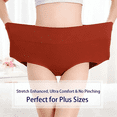 thumbnail image 5 of MecTo Womens Cotton Underwear Plus Size 4 Pack, Tummy Control Panties High Waisted panties Ladies Panties, 5 of 6