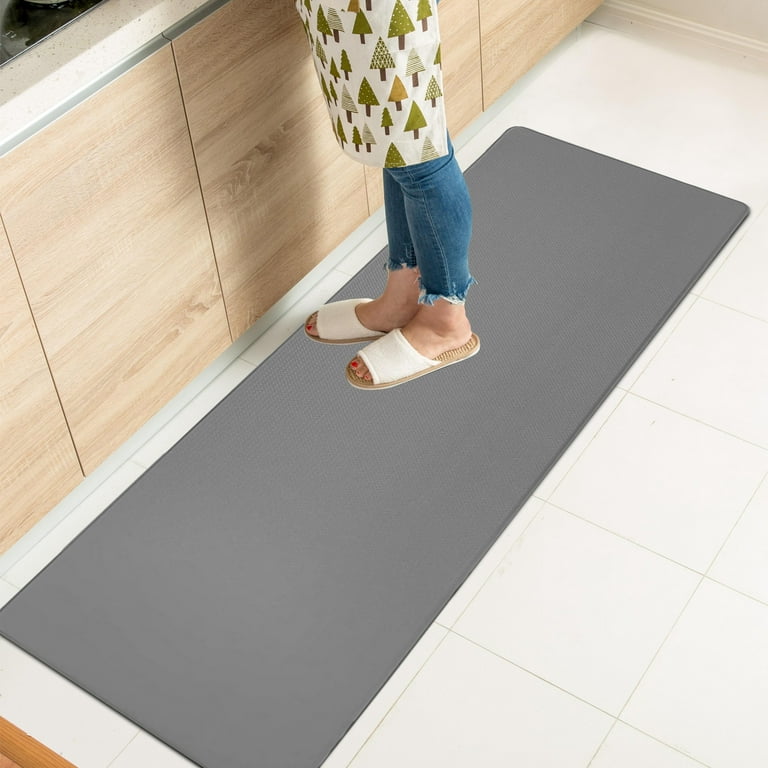 Kitchen Mat Set of 2 Cushioned Anti-Fatigue Floor Mat PVC Rubber Kitchen  Rugs Non Slip Waterproof Damask Floral Kitchen Rugs and Mats Comfort  Standing Memory Foam Mat for Kitchen
