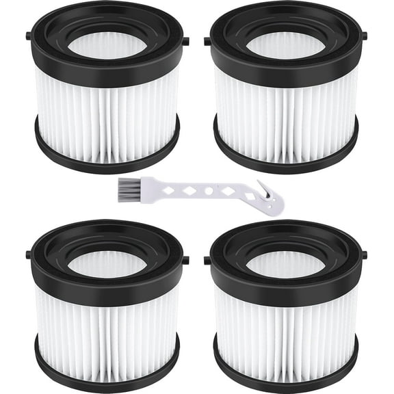 4 Pack 49-90-0160 HEPA Dry Filter for Milwaukee 0882-20 M18 Compact Vacuum, Part # 49-90-1951
