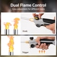 thumbnail image 6 of GASPRO Propane Torch Weed Burner, High Output 600,000 BTU Flamethrower with Long & Short Mode, 12.5 FT Hose and Self Igniter, Heavy Duty Weed Torch for Garden Weeding, Ice Snow Melting, Roofing, BBQ, 6 of 11