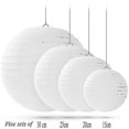 thumbnail image 2 of 20pcsWhiteroundpaperlanternswithribs,differentsizes[hp], 2 of 5
