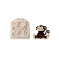 thumbnail image 4 of Cartoon Monkey Lion-Bunny Elephant Giraffe-Silicone Sugarcraft-Mold Resin Cupcake Baking Fondant Cake Decorating Tool, 4 of 11
