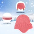 thumbnail image 3 of Morttic Men Knitted Hat Women Earflap Winter Hats Unisex Wool Cap Warm Skull Cap Slouchy with Ear Warmer, 3 of 9