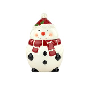 Dtydtpe Christmas Decorations Christmas Candy Jar Children Gift Santa Snowman Ornament Storage Box Clear Novelty Cookie Jars Doll Lid Bottle Xmas