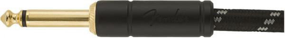 Fender Deluxe Series Straight to Angle Instrument Cable - Black Tweed - 15 ft.