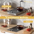 thumbnail image 2 of Electric Stove 2 Bruner, Plug in Electric Cooktop 110v, 12 Inch Kitchen Electric Stove Countertop & Built-In, Knob and Touch Control, 9 Power Levels, 2000w, Safety Lock, Pause, Timer, Karienvir, 2 of 7