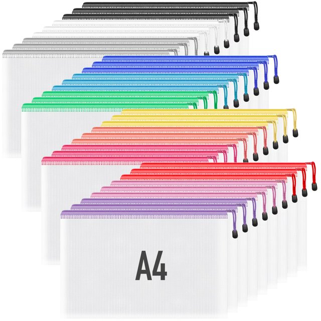 Funda con cierre Umriox 33 x 23 cm, 36 paquetes con 12 colores
