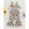 thumbnail image 4 of Wassery Infant Baby Girls Romper Cow Head/Flower Print Sleeveless Sling Jumpsuits Flare Pants Bodysuits 6M 9M 12M 18M 24M 3T Toddler Girl Summer Casual Clothes, 4 of 8