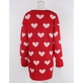 thumbnail image 5 of Drvitor Valentines Cardigans for Women Heart Printed Open Front Cardigans Casual Loose Mid-Length Cardigan Sweaters, 5 of 8