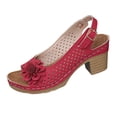 thumbnail image 1 of Sandales Ouvertes Confortables pour Femmes avec Design Fleur Creuse Talon Compensé Pantoufles pour Marche d'Été, 1 of 9