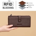 thumbnail image 3 of Billetera larga Montana West bifold vegana con bloqueo RFID 20x10 cm, 3 of 6