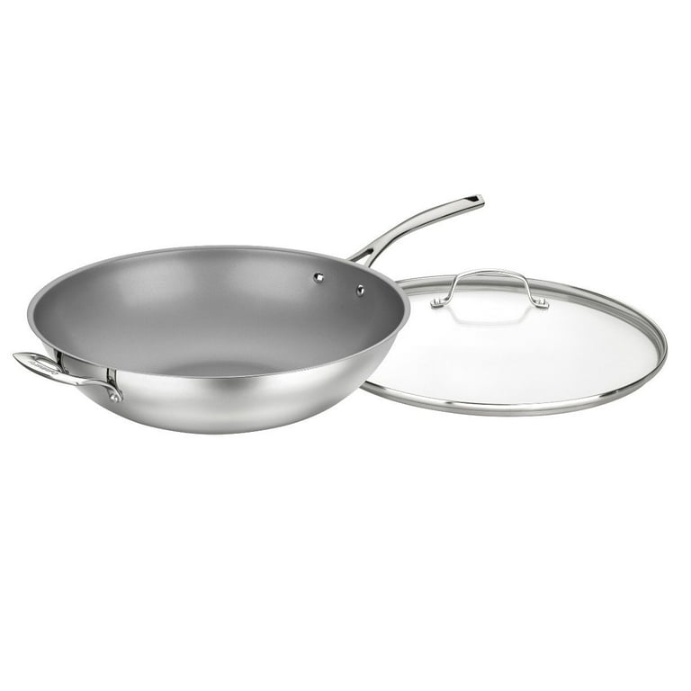 Cuisinart Forever Stainless Nonstick Stir Fry Pan with Helper Handle &  Cover | 14