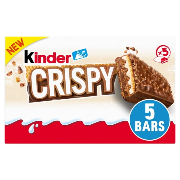 Kinder Crispy Wafer, Chocolate & Hazelnut Bar Multipack 5x 34g, Imported from Britain