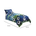 thumbnail image 5 of Benjara BM225199 Comforter Set with Soccer Theme, Multi Color - Twin Size - 3 Piece, 5 of 5