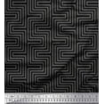 thumbnail image 1 of Soimoi Cotton Cambric Fabric Square & Spiral Geometric Printed Fabric 1 Yard 42 Inch Wide, 1 of 3