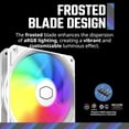 thumbnail image 5 of Cooler Master 120 white 120 case fan|water cooling|air cooling, lighting, dynamic 1,750 RPM, air balance blades, hybrid|frame, 5 of 5