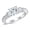 White Gold, variant on 1.1 Carat 3 Stone Channel Set Princess Cut Diamond Engagement Ring with a 0.5 Carat GIA Certified Princess Cut Center Stone (E Color VS1 Clarity) 14K Rose Gold Size: 7.5