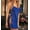 Blue, variant on Women's Shirley of Hollywood 20015 Charmeuse Lace-Up Chemise (Black S)