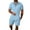 Blue, variant on Mens Spring And Summer Leisure Sports Comfortable Breathable Sweat Absorbing Short Sleeved Shorts Two Piece Set