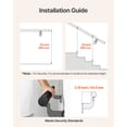 thumbnail image 4 of VEVOR 4ft Wall Mounted Stair Handrail Black Aluminum Indoor Outdoor Railing, 4 of 9