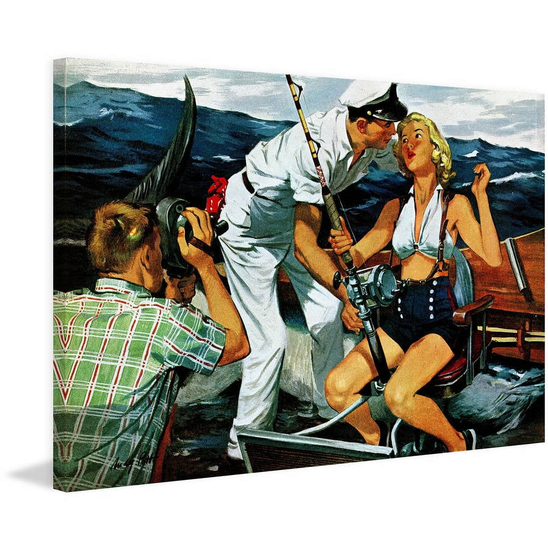 "Stealing a Kiss" Painting Print on Wrapped Canvas