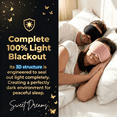 thumbnail image 4 of FACEMOON Memory Foam Weighted Eye Mask Soft Adjustable Zero Pressure Design Sleep Eye Mask for Sleep Support with Storage Bag, 2 Pack, 4 of 7