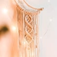 thumbnail image 4 of Woven Wall Hanging Moon Dream Catcher- Boho Chic Bohemian Home Decor Wall Art Decor Beautiful Apartment Dorm Room, 4 of 5