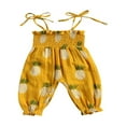 thumbnail image 1 of Combinaison Sans Manches Bébé Fille Imprimé Floral Jaune Ananas 0-6 Mois, 1 of 6