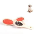 thumbnail image 4 of Double Sided Pet Comb for Dogs and Cats, Wood Handle, Steel Needle, Soft Brush, Hair Removal, 4 of 5