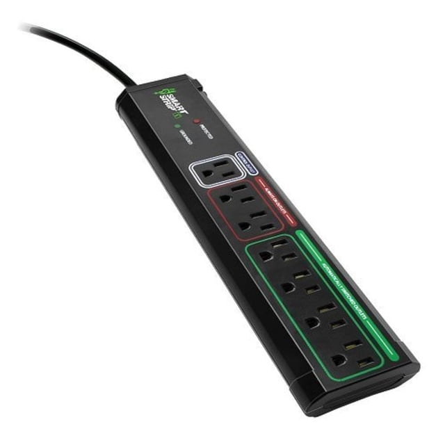 Protector contra sobretensiones Smart Strip ECG-7MVR, ahorro de energía, 7 salidas