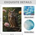 thumbnail image 3 of Diamond Art Kit for Adults, Owl Blossoms Perched Beauty Diamond Painting for Adults Beginners, DIY Diamond Art Painting Kits, 5D Diamond Painting Crafts for Home Decor 12x16 Frameless, 3 of 7