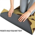 thumbnail image 3 of Yellow and Brown Of Leopard Print Hot Yoga Mat Towel Non Slip for Hot Yoga - Quick-Drying Yoga Mat Cover with 4 Corner Pockets with Travel Bag - Hot Yoga Towel Non Slip 74"x26", 3 of 6
