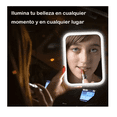 thumbnail image 3 of Espejo De Maquillaje Led De 3 Niveles Recargable, 3 of 4