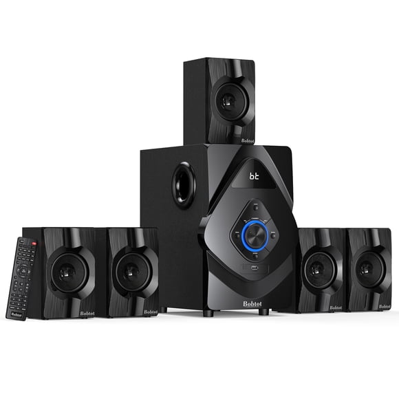 Sistema de cine en casa Bobtot W58 800W 5.1/2.1 canales Bluetooth 5.0