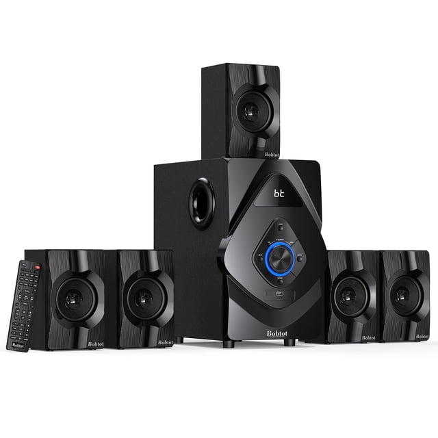 Sistema de cine en casa Bobtot W58 800W 5.1/2.1 canales Bluetooth 5.0