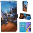 thumbnail image 1 of Dteck Case For Samsung Galaxy A71 4G (6.7 inch), Magnetic Patterned Strap Folio PU Leather Wallet Case Card Slots Pocket Flip Stand TPU Protective Phone Cover ,Small Cat, 1 of 3