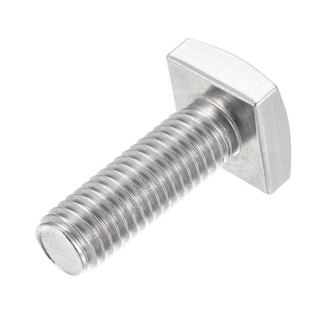 Cuadrada Cabeza Perno, M10x30mm Completamente Roscado 304 Inoxidable Acero Grado C Cuadrada Máquina Tornillo