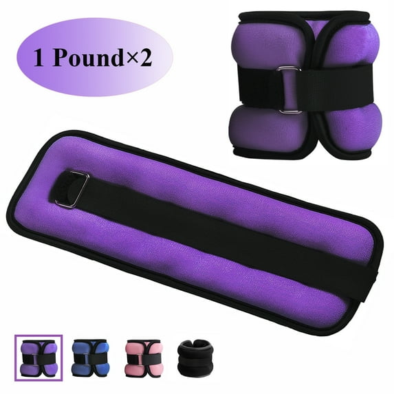 Vaupan Ankle/Wrist Weights, Small Leg Arm Hand Cuff Weights for Women Kids, Exercise Equipment with Adjustable Straps for Fitness Gym Dancing Walking Jogging Gymnastics Aerobics (1 Pair, 2lb)