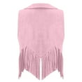 thumbnail image 6 of Lovzfmll Toddler Kids Girls Suede Vest, Western Style with Tassel, Cropped Open Front Warm Winter Wear for 3-12 Years, 6 of 7
