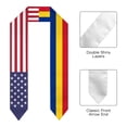 thumbnail image 2 of Romania & USA United States Flag Shawl Sash Stole Graduation Shawls Wraps Scraf For International Study, 2 of 5