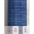 thumbnail image 7 of White Love Heart Semi Sheer Curtains 45 Inch Length 2 Panels Set, Vintage Denim Background Sheer Kitchen Curtain Privacy Voile Window Curtain for Living Room Bedroom Rod Pocket Drapes, 7 of 7